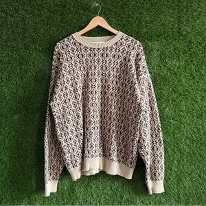 Claiborne Patterned Crewneck Sweater